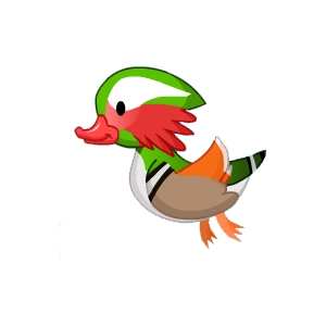 Green Mandarin Duck